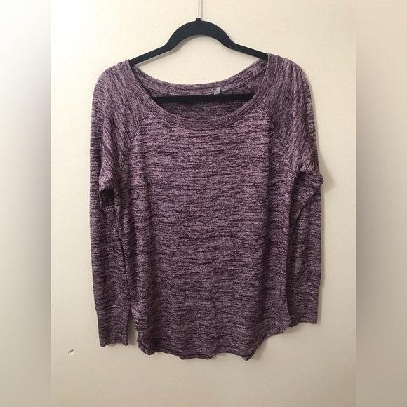ATHLETA ‘Pose’ Womens Modal Crew Neck Long Sleeve Marled Tunic Soft Top Size M - Picture 2 of 13